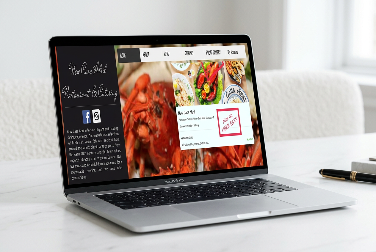 New Casa Abril Restaurant Website - case study visual